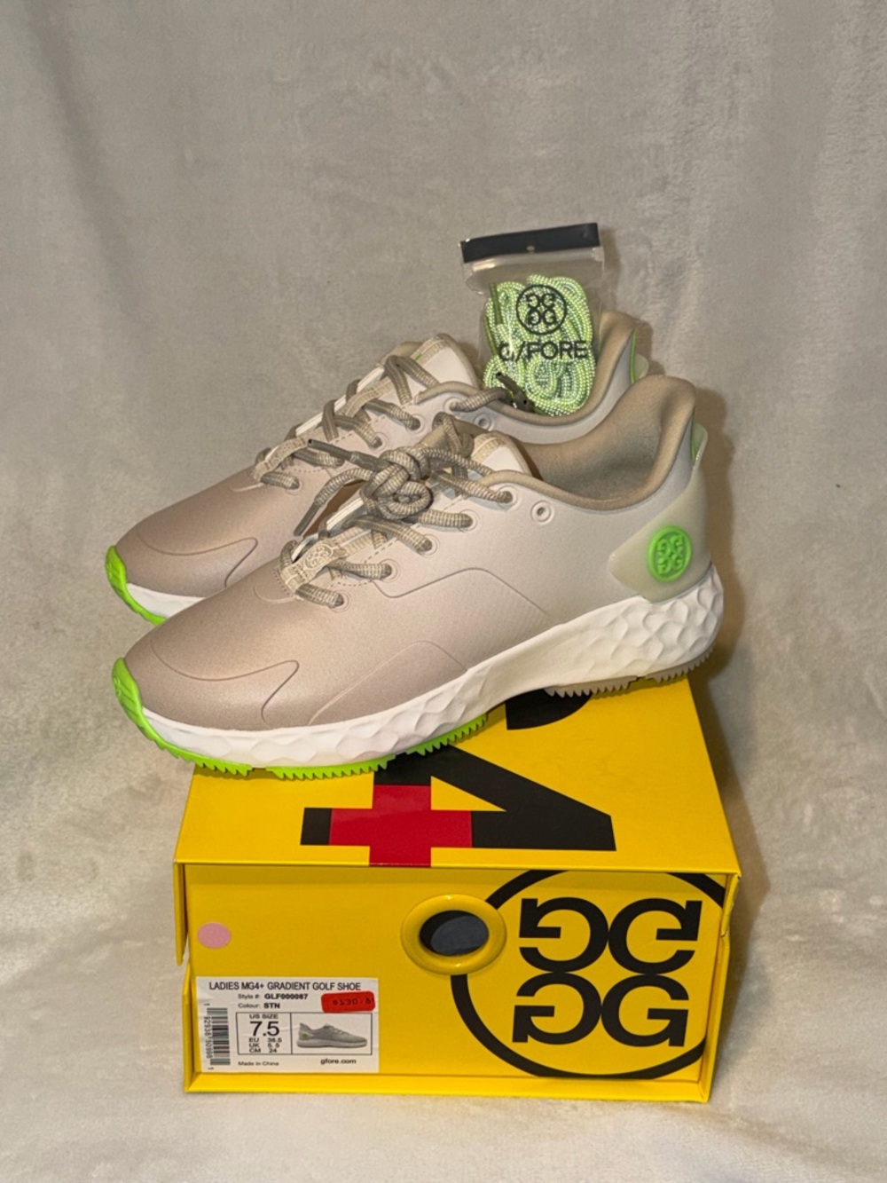 G/FORE MG4+ Gradient Women's Size 7.5 Spikeless Golf Shoes Stone